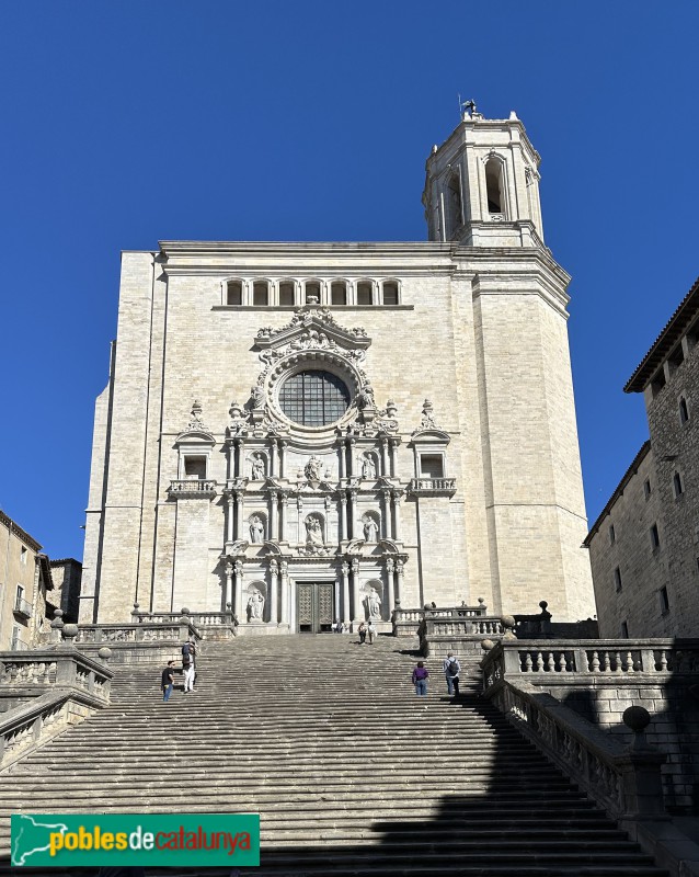 Girona - Catedral. Façana principal
