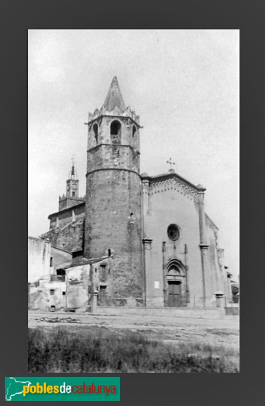 Santa Maria de Palautordera - Església de Santa Maria. Postal antiga