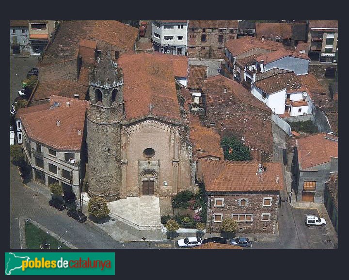 Santa Maria de Palautordera - Església de Santa Maria. Postal antiga