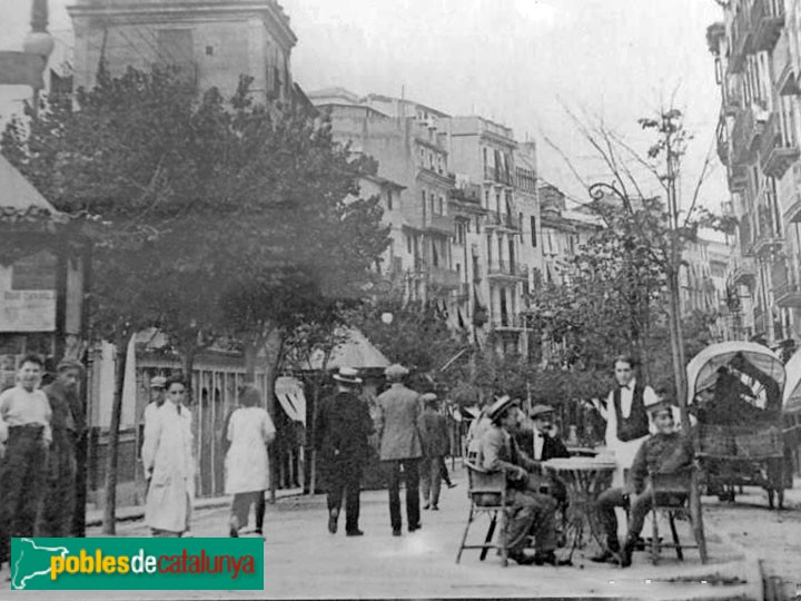 Girona - Rambla de la Llibertat. Postal antiga