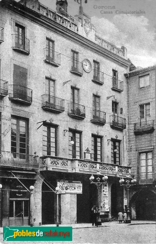 Girona - Casa de la Ciutat. Postal antiga