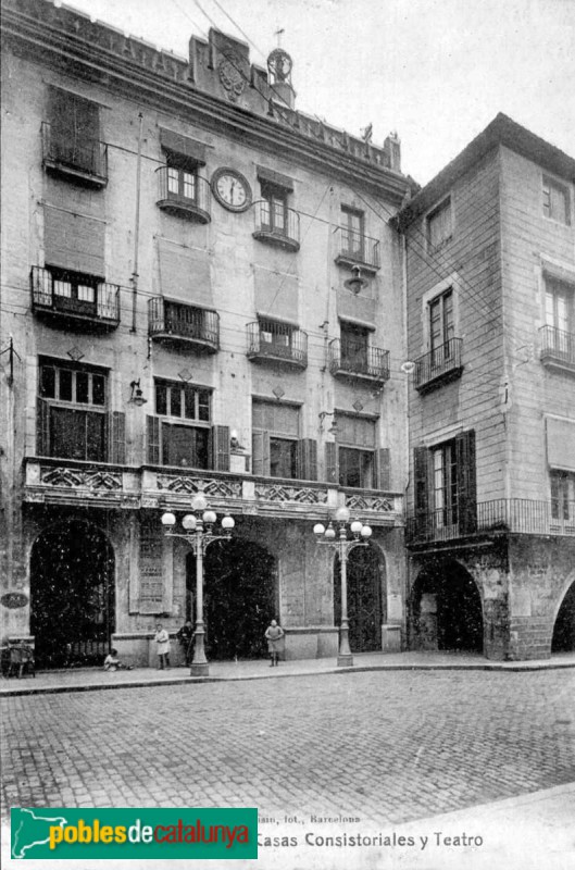 Girona - Casa de la Ciutat. Postal antiga