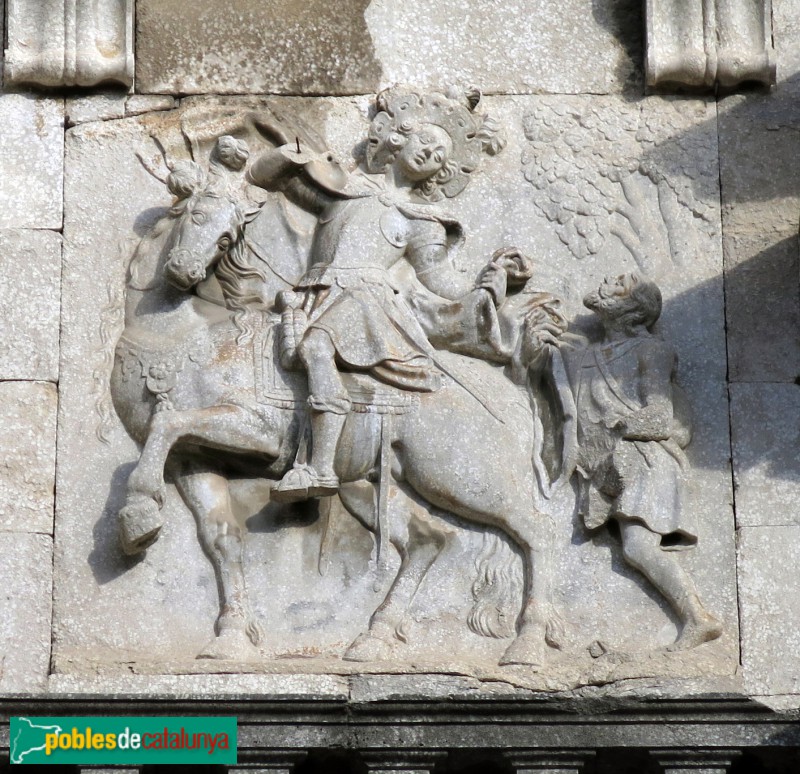 Girona - Església de Sant Martí Sacosta. Imatge de sant Martí