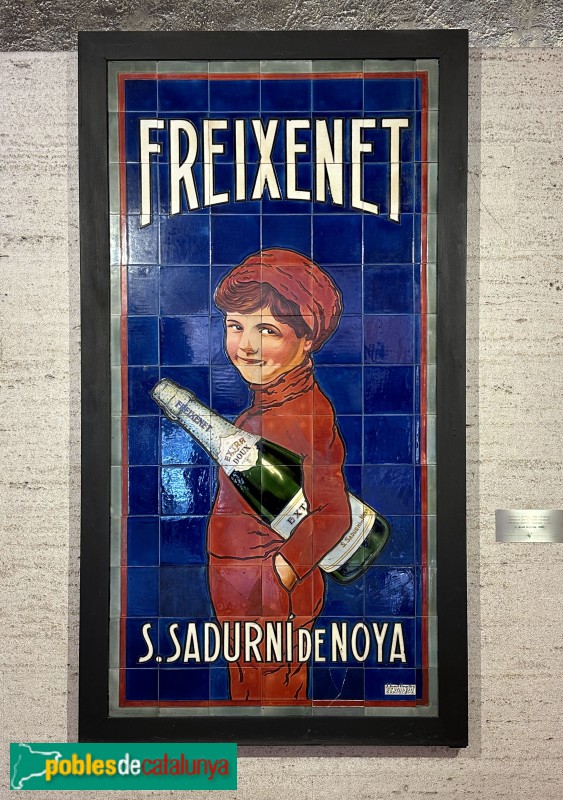 Sant Sadurní d'Anoia - Caves Freixenet. Cartell ceràmic de Salvador Sunet Urgellès (1929)