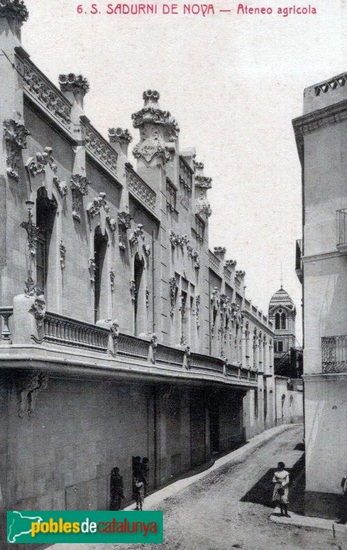 Sant Sadurní d'Anoia - Ateneu Agrícola. Postal antiga