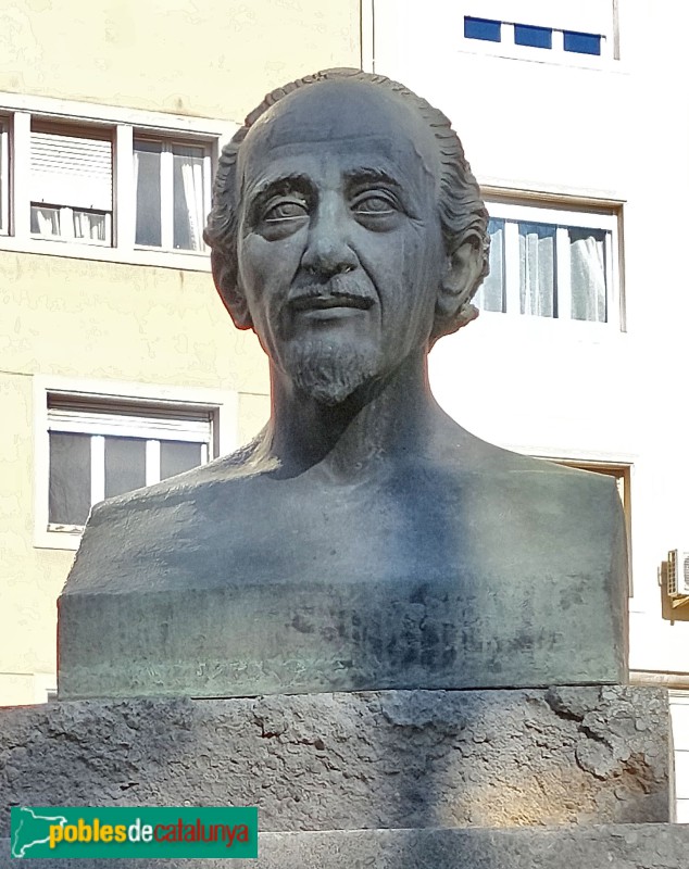 Barcelona. Plaça Doctor Barraquer  - Monument al doctor Barraquer