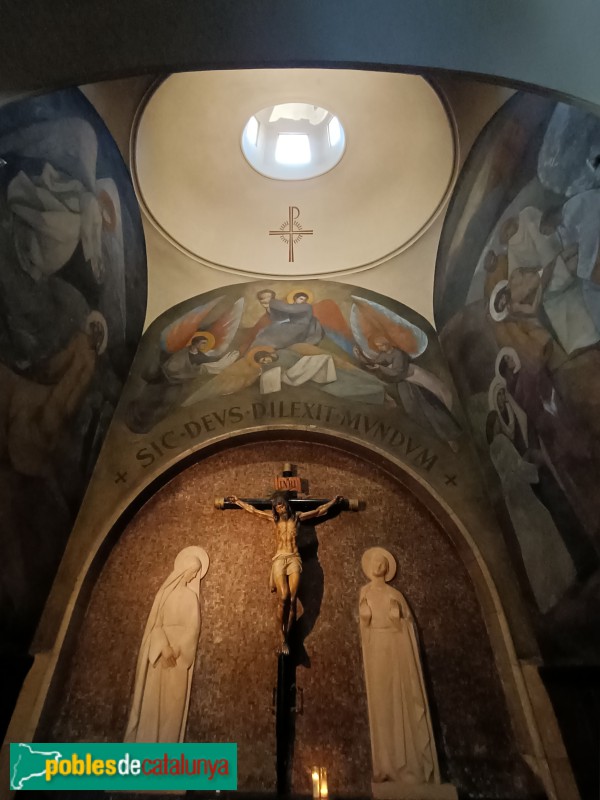 Barcelona - Església de Betlem. Capella de la Crucifixió. Pintures de Joan Montcada Planes i relleus de Tomàs Bel