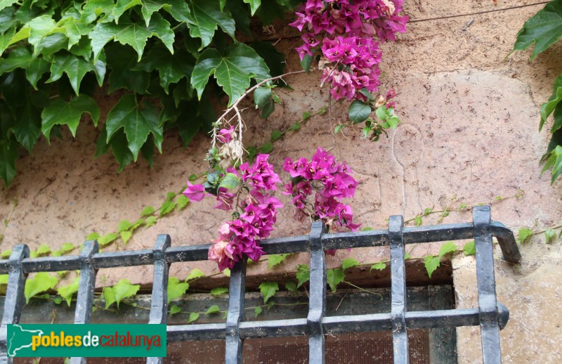 Bigues i Riells del Fai - Can Ribes. Llinda amb la figura d'una cullera