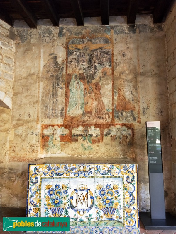 Barcelona - Monestir de Pedralbes. Altar de la Crucifixió