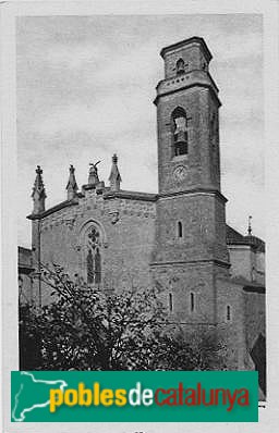 Cambrils - Església de Santa Maria. Postal antiga