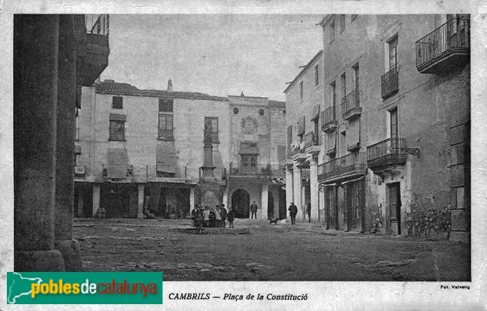 Cambrils - Plaça de la Vila. Postal antiga