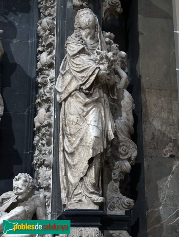 Reus - Església de Sant Pere. Capella del Santíssim. Sepulcre dels marquesos de Tamarit