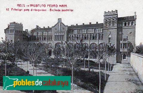 Reus - Institut Pere Mata. Pavelló dels Distingits. Postal antiga