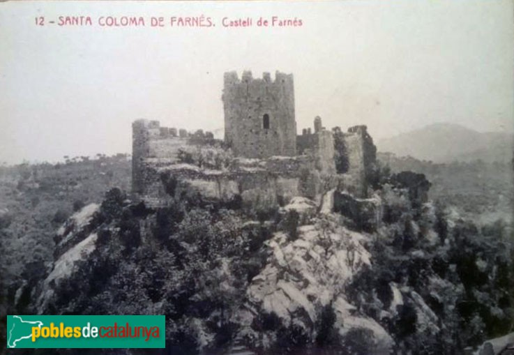 Santa Coloma de Farners - Castell de Farners. Postal antiga