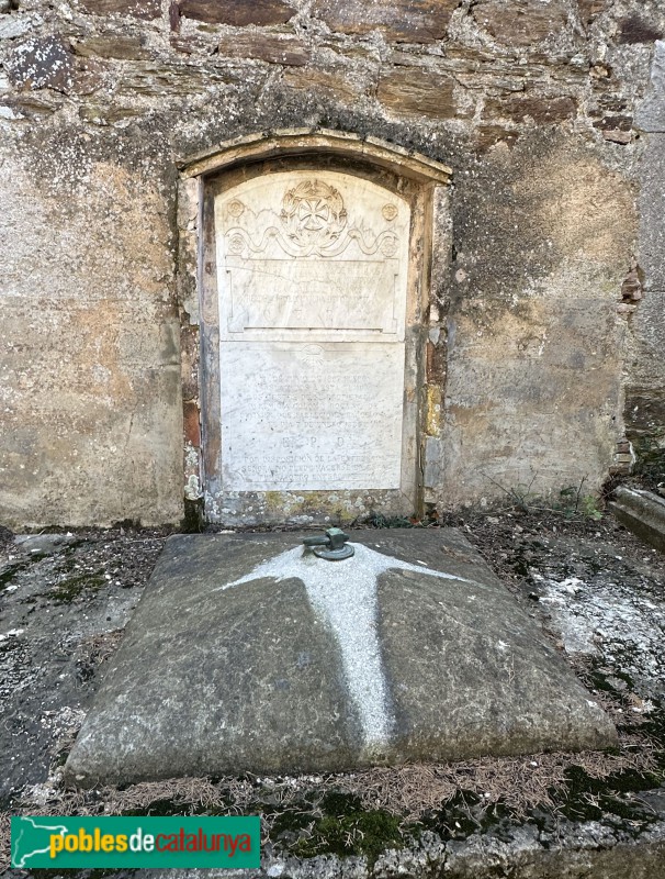 Quart - Església de Sant Sadurní de Palol. Sepulcre de Remígia Colom