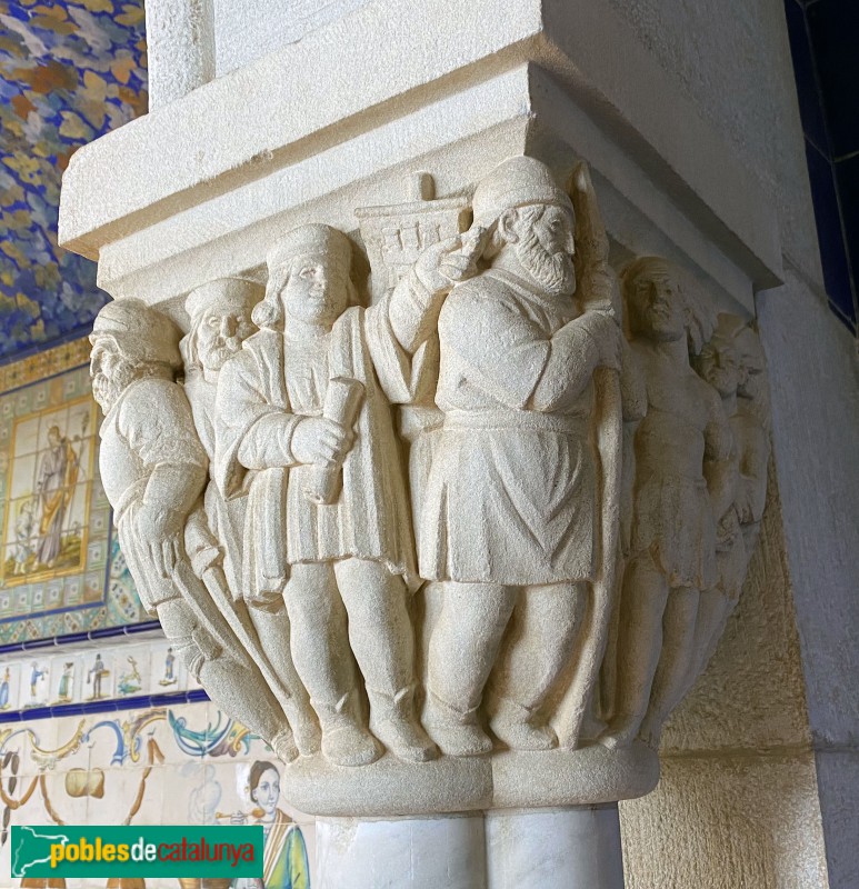 Sitges - Palau Maricel de Terra. Interior. Capitell de Pere Jou