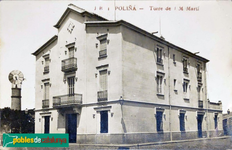 Polinyà - Torre Martí. Postal antiga