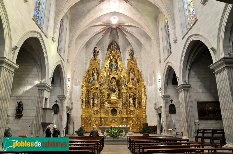 Cassà de la Selva - Església de Sant Martí. Retaule barroc reconstruït